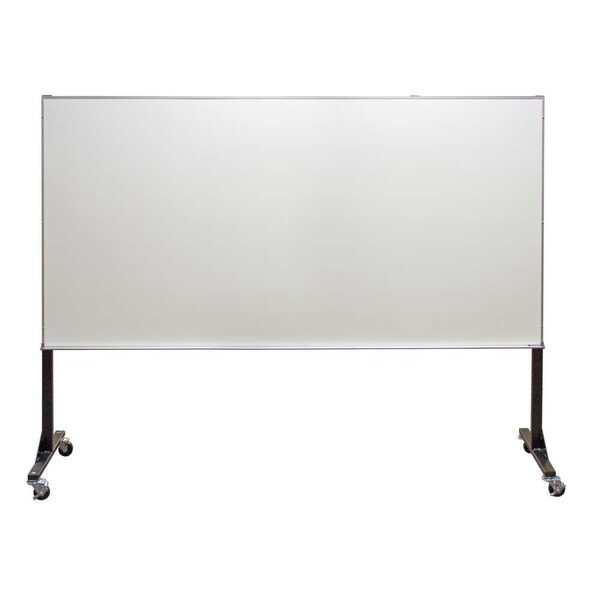 Sliding Door Wood Corkboard, 72"x36", Waln, UV9005OCS-WALNUT-BLACK